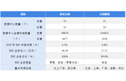 中国数据中心行业龙头企业全方位对比